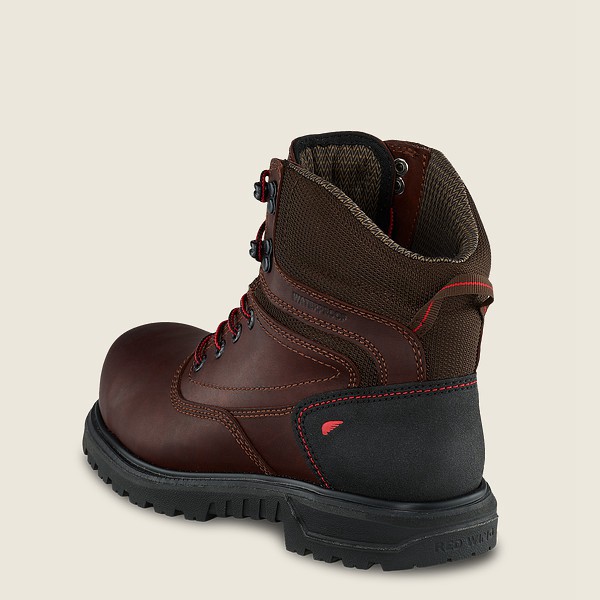 Womens Red Wing Brnr Xp - 6-inch Waterproof Safety Toe - Work Boots Brown/Black - BIE489531